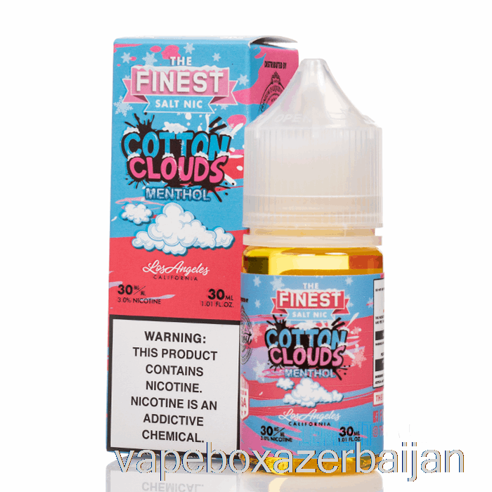 Vape Azerbaijan Cotton Clouds MENTHOL - The Finest Candy Edition Salt Nic - 30mL 30mg